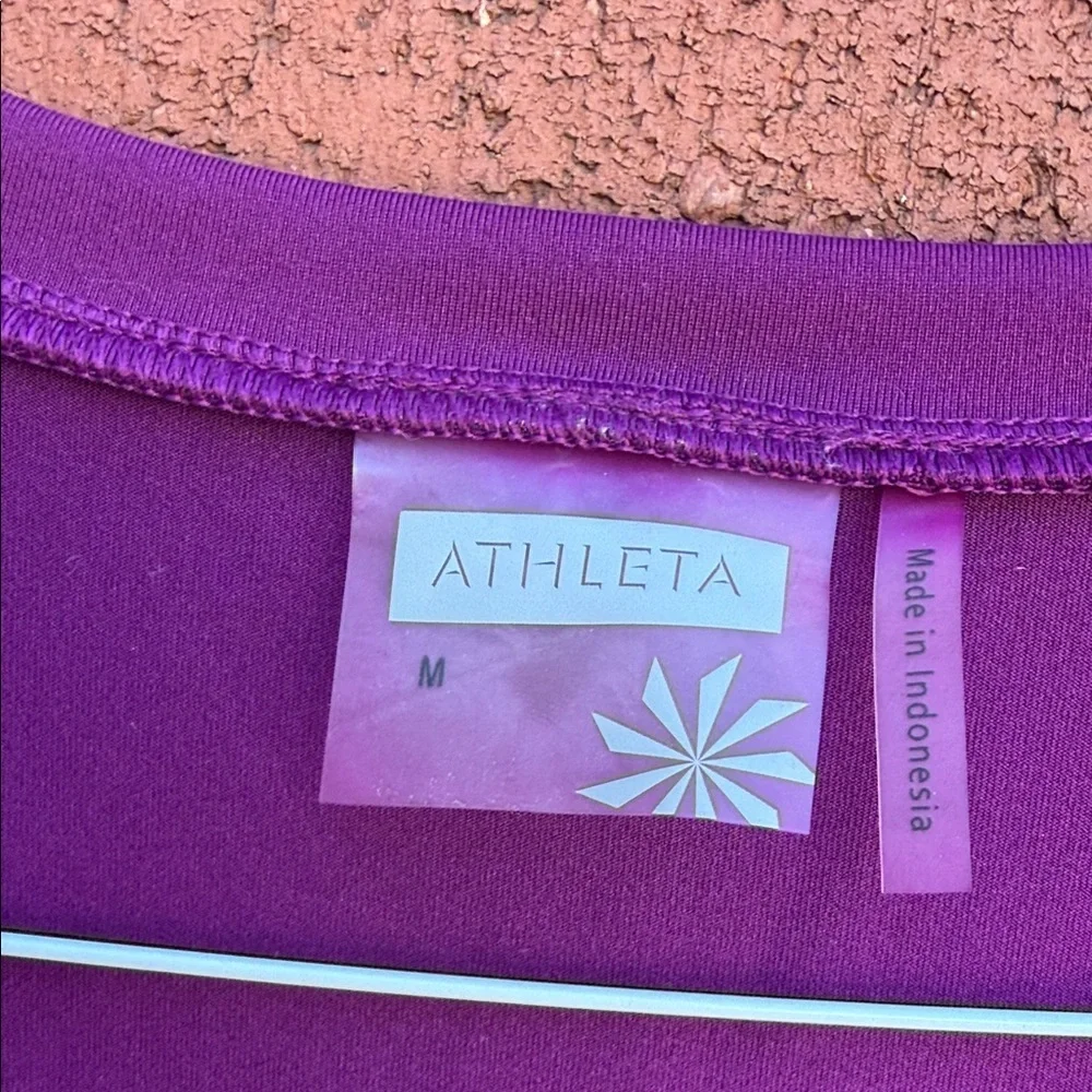 Athleta Magenta Wrap-Style Dress (M) - Picture 2 of 6